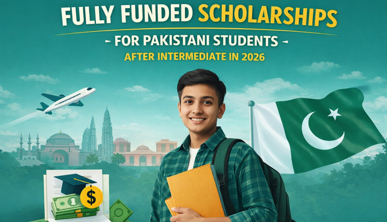 Full funded scholarships for Pakistani students after Intermediate
